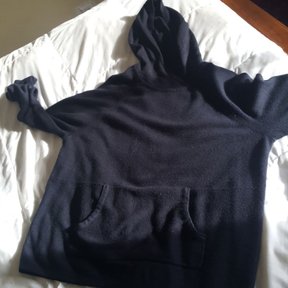 Black hooded sweater